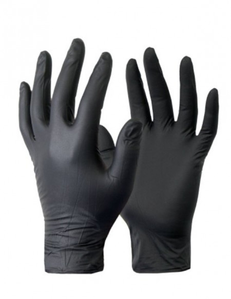 guanti nitrile nero senza polvere