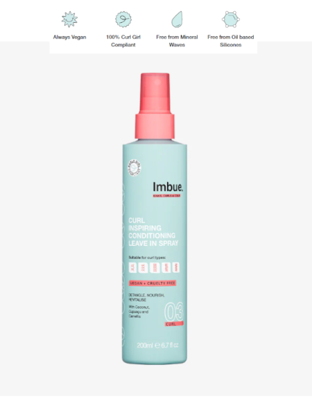 Imbue Curl Inspiring Conditioning Leave In Spray 100ml